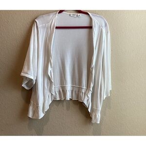 CATO Woman Plus Size White Short Jacket | Size 22/24W